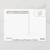 グアナパス近くのジョージタウンコロラド ポストカード (裏面)