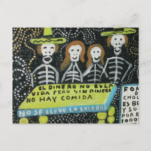 グアナフアトの民俗芸術、死者の日 (Día de los Muertos) ポストカード
