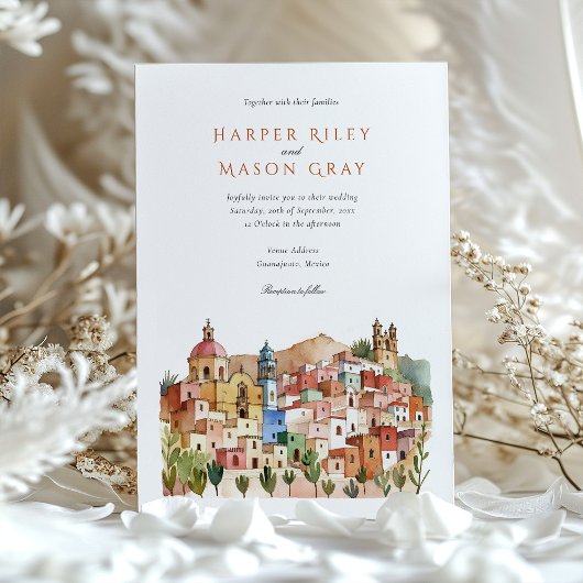 グアナ鮮やかファトメキシコ水の色の結婚大きさ 招待状