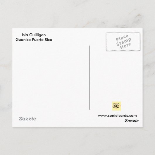 グアニカ島 ポストカード (裏面)