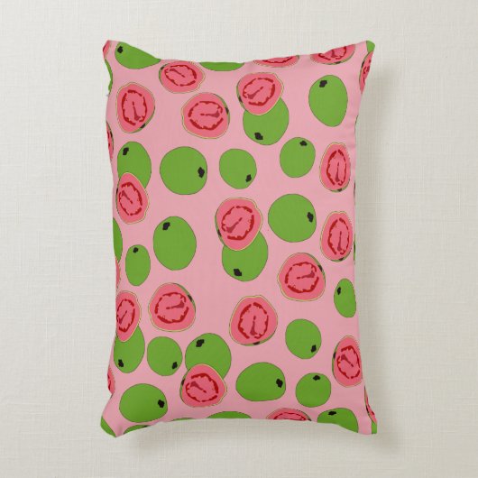 グアバの果実模様 アクセントクッション (正面(垂直))