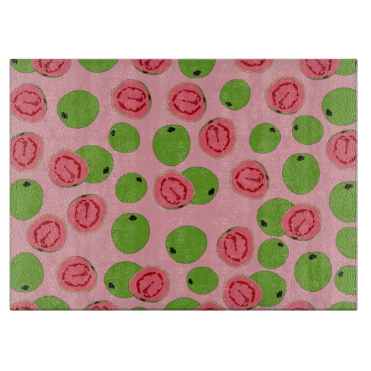 グアバの果実模様 カッティングボード (正面)