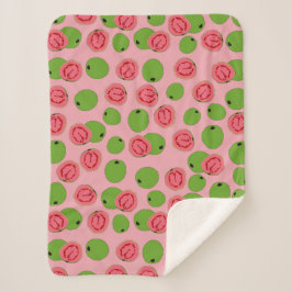 グアバの果実模様 シェルパブランケット