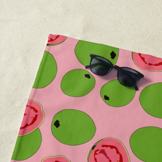 グアバの果実模様 ビーチタオル (インサイチュ)