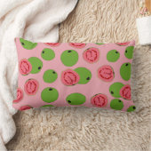 グアバの果実模様 ランバークッション (ブランケット)