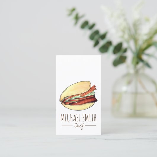 グアバオポークベリーパン中国の台湾料理 名刺 (スタンド正面)