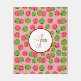 グアバカスタマイズフルーツパターン フリースブランケット