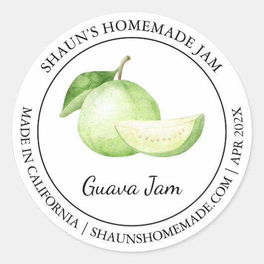 グアバジャムラモダンベル ラウンドシール (正面)