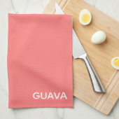 グアバピンク色名 キッチンタオル (四つ折り)