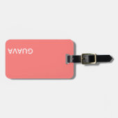 グアバピンク色名 ラゲッジタグ (正面横)