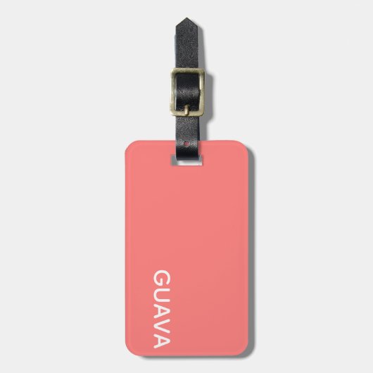 グアバピンク色名 ラゲッジタグ (正面縦)