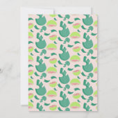 グアバフルーツピンクグリーンブライダルシャワー 招待状 (裏面)