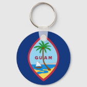 グアマニア国旗とグアムの休日、愛国者/スポーツ キーホルダー (正面)