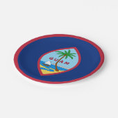 グアマニア国旗のプレート、パーティー、スポーツ、グアム ペーパープレート (アングル)