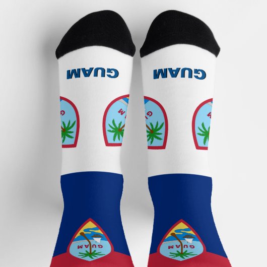 グアマニア国旗の愛国心、グアム、米国州プレミアム ソックス (上部)