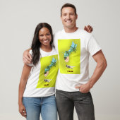 グアムのイラストマップの旅行ポスター Tシャツ (ユニセックス)