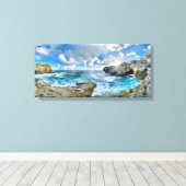 グアムのパガット海岸線 キャンバスプリント (インサイチュ (ウッドフロア))