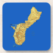 グアムの地図コースター コースター (正面)