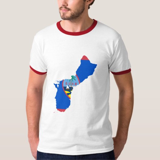 グアムの地図 Tシャツ (正面)