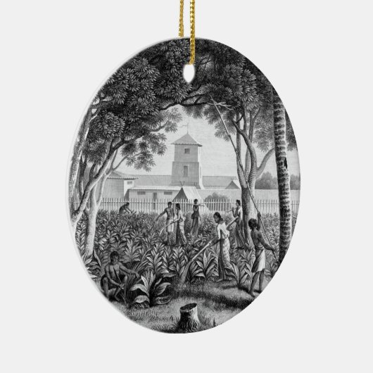 グアムの島: tの庭の仕事の先住民 セラミックオーナメント (右)