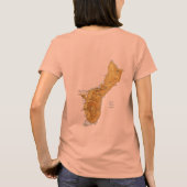 グアムの旗と地図のTシャツ Tシャツ (裏面)