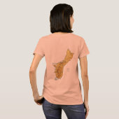 グアムの旗と地図のTシャツ Tシャツ (裏面フル)