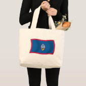 グアムの旗トートバッグ ラージトートバッグ (正面(商品))
