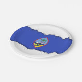 グアムの旗 ペーパープレート (アングル)