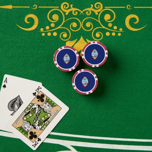 グアムの旗 ポーカーチップ (ポーカーテーブル (スタック))