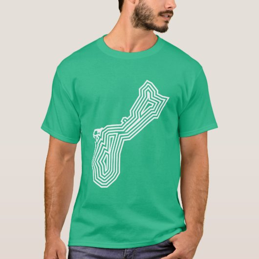 グアムの白の破烈のティー Tシャツ (正面)