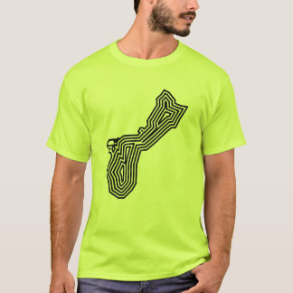 グアムの黒の破烈のティー Tシャツ