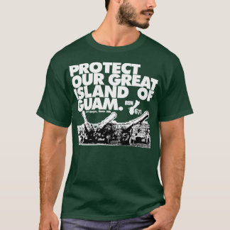 グアムは671を保護します私達の島を走ります Tシャツ