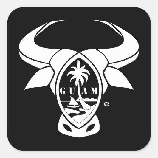 グアムシールカリボステッカーSq-Lg スクエアシール (正面)
