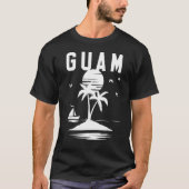 グアムシールブラックNホワイト Tシャツ (正面)