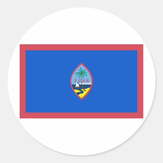グアムステッカー ラウンドシール (正面)