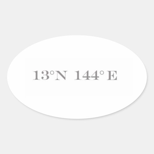 グアムステッカー 楕円形シール (正面)