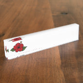 グアムハイビスカスネームプレート&デスクシンボルや象徴 デスクネームプレート (側面)