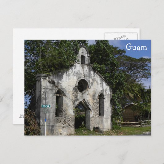 グアムバプテスト教会の遺跡 ポストカード (正面/裏面)