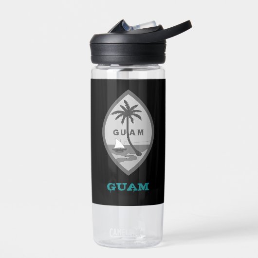 グアムフィットネス&グアムの紋章/旗 ウォーターボトル (左面)