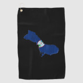 グアム国旗と地図 ゴルフタオル (正面)