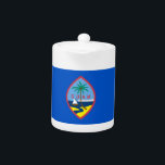 グアム国旗のティーポット<br><div class="desc">グアムエレガント国旗を持つティーポット。アメリカ合衆国この製品はカスタマイズ可能。</div>