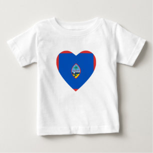 グアム国旗のハートTシャツ ベビーTシャツ