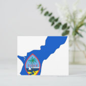 グアム国旗の地図 ポストカード (スタンド正面)