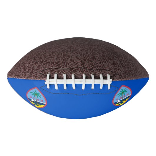 グアム国旗を持つ愛国的なアメリカンフットボール アメリカンフットボール (正面)