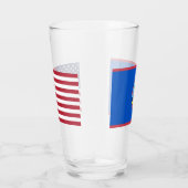 グアム国旗を持つ愛国的なガラスのカップ タンブラーグラス (右)