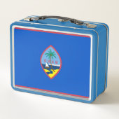 グアム国旗を持つ金属製ステンレスランチボックス メタルランチボックス (裏面)