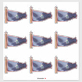 グアム国旗 シール (シート)