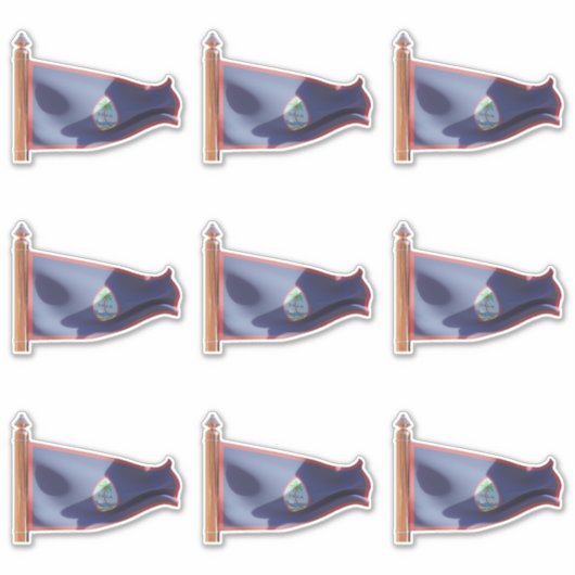 グアム国旗 シール (正面)