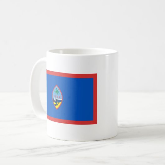 グアム国旗~地図マグカップ コーヒーマグカップ (正面左)