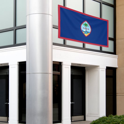 グアム国旗 横断幕 (ビルの外側)
